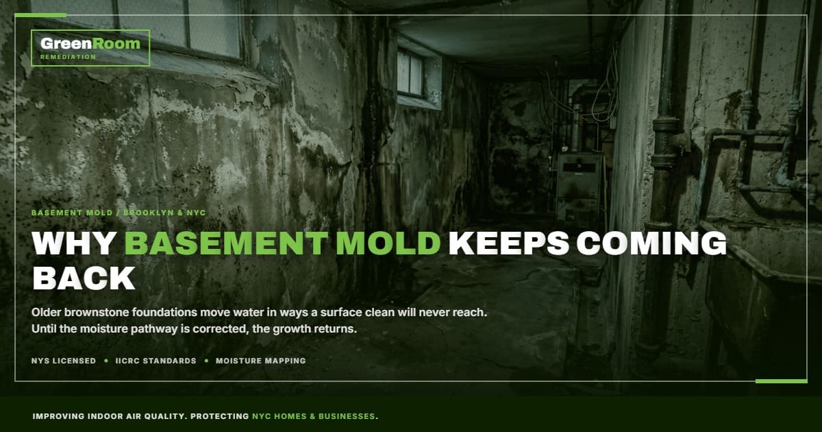 Basement Mold in NYC: Why It Keeps Coming Back and How to Fix It | NYC Mold Remediation & Water Damage Restoration