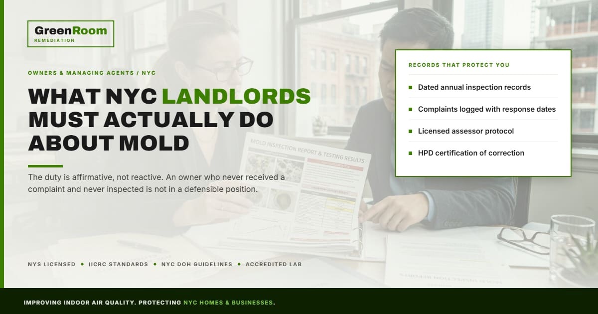 Nyc Landlord And Building Owner Mold Obligations: What The Law Actually Requires NYC Landlord and Building Owner Mold Obligations: What the Law Actually Requires