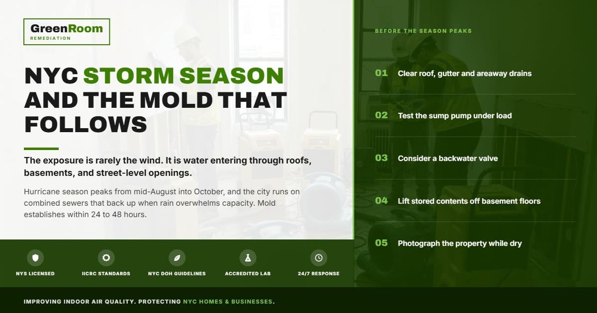 NYC Storm Season: Protecting Your Property Through Hurricane and Nor'easter Months | NYC Mold Remediation & Water Damage Restoration