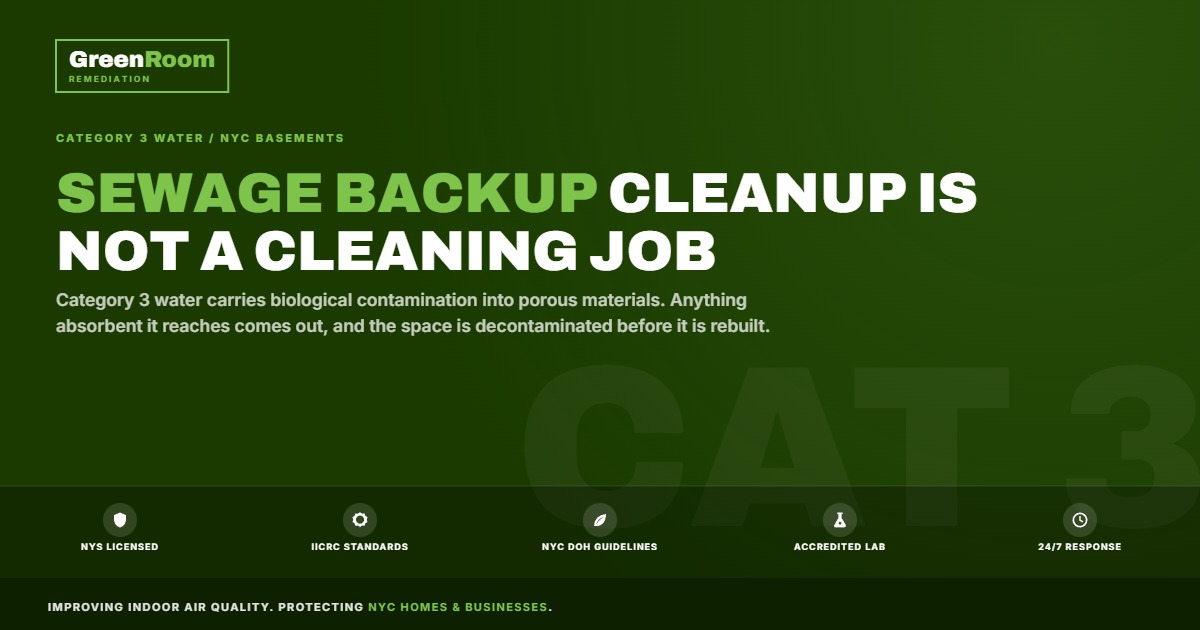 Sewage Backup Cleanup in NYC: Health Risks, Insurance, and the Restoration Process | NYC Mold Remediation & Water Damage Restoration