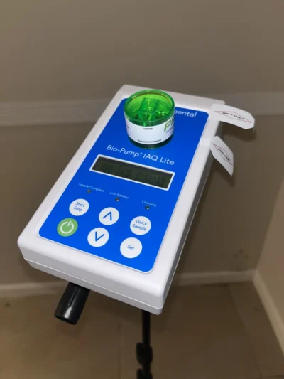 GreenRoom air sampling pump and collection cassette
