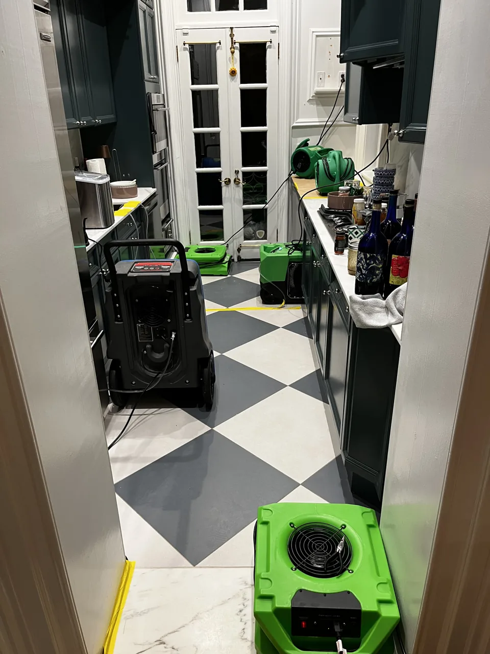 GreenRoom drying equipment set up inside a property