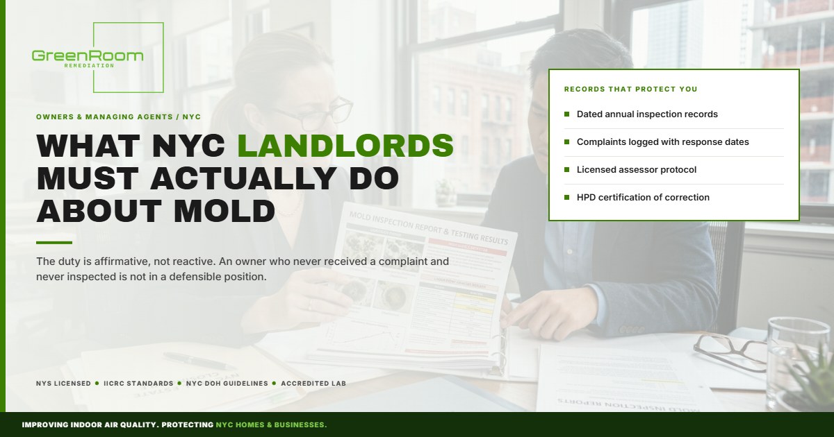 NYC Landlord and Building Owner Mold Obligations: What the Law Actually Requires