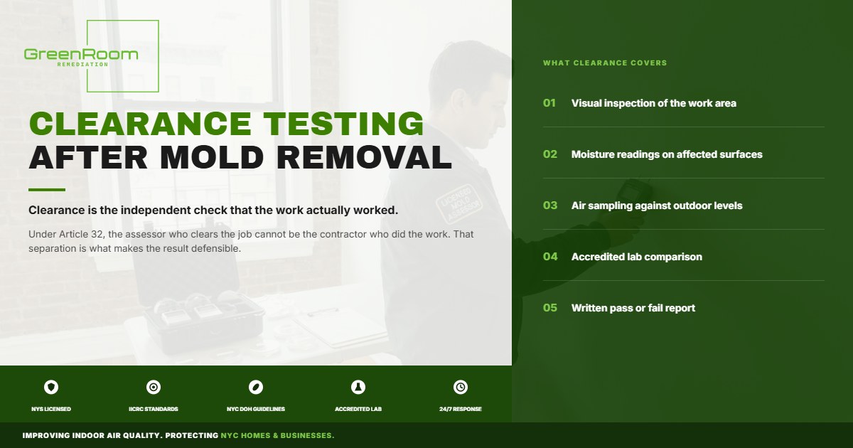 Post-Remediation Assessment in NYC: Clearance, Scope and Documentation